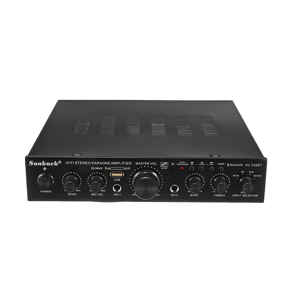 Sunbuck AV-338BT 220V 600W 5CH AV Sound bluetooth Amplifier Receiver Mixer Echo Theater Systems