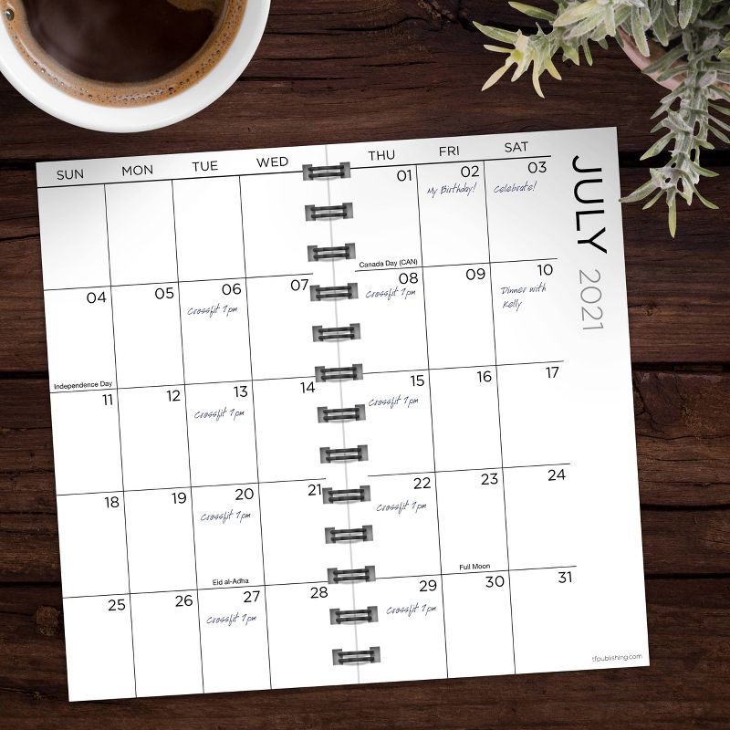 2021-22 Academic Planner 3.5" x 6" Pine Green Daily/Weekly/Monthly - The Time Factory