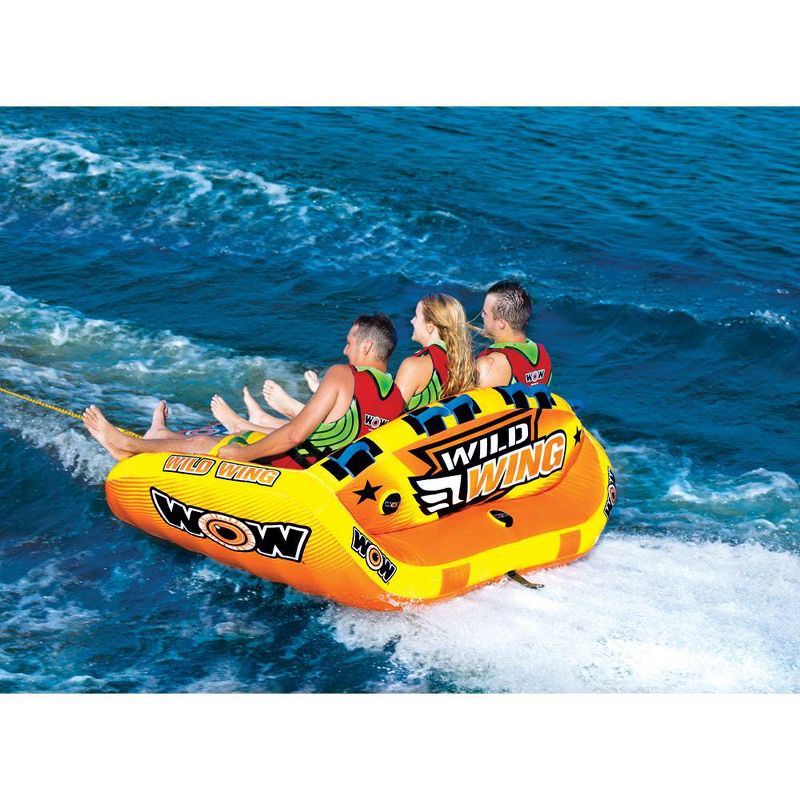 World of Watersports 18-1130 Wild Wing 2 Rider Inflatable Towable Tube, Red