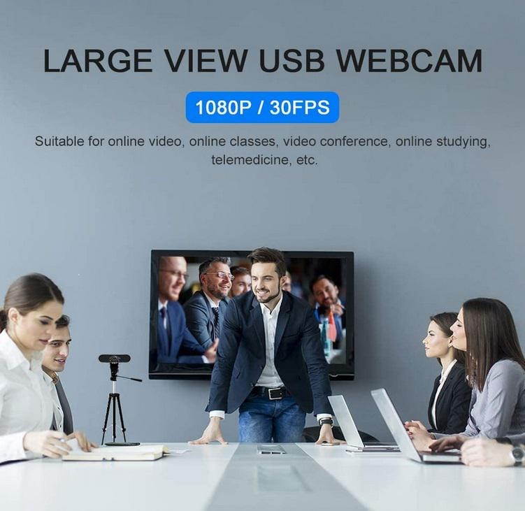 BEESCLOVER HD 1080P Computer Camera HD Webcam USB2.0 Computer Webcam Built-in Microphone