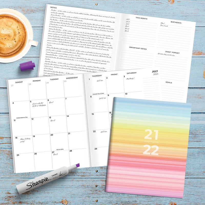 2021-22 Academic Planner 6.5" x 8" Gradient Monthly - The Time Factory
