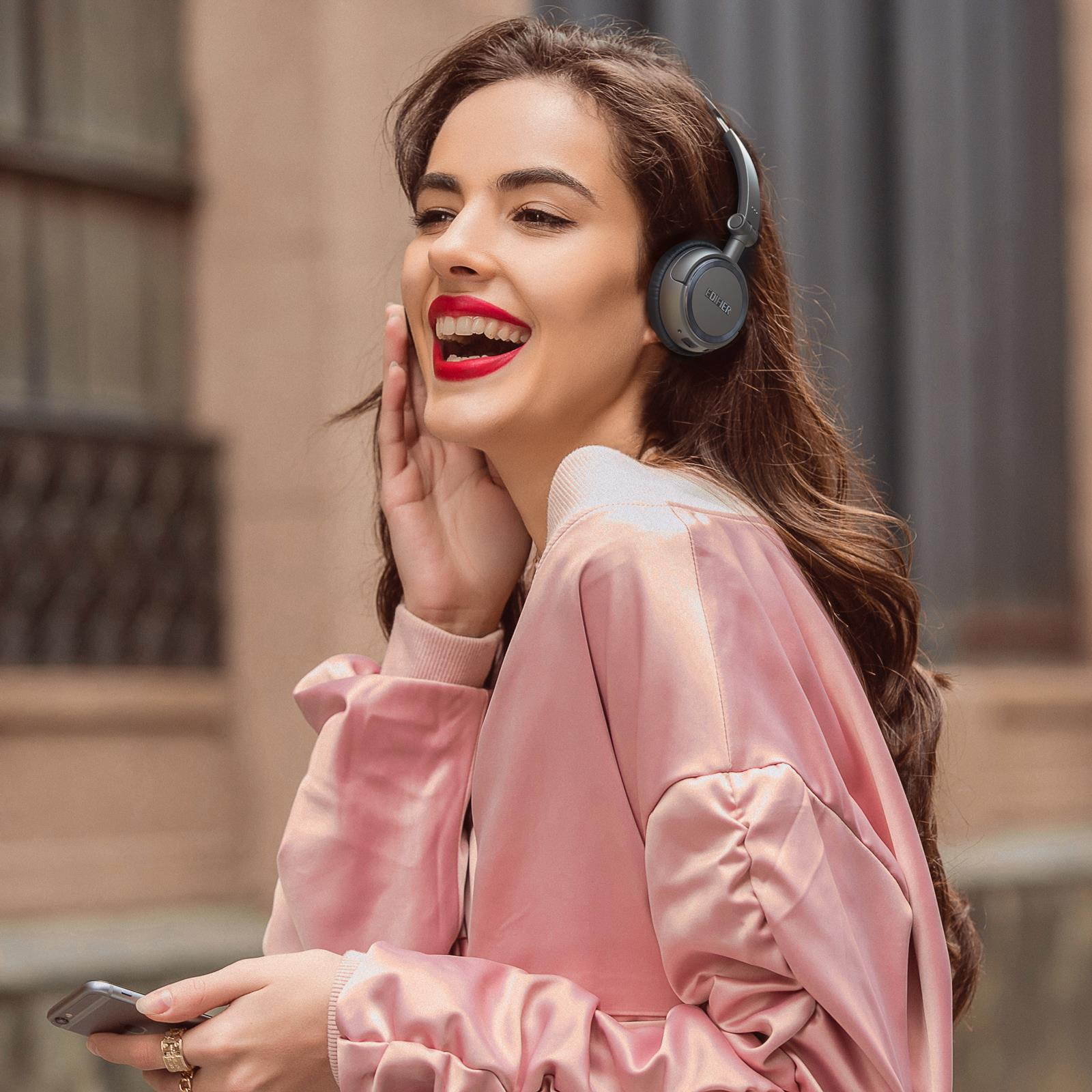 Edifier W675BT On-ear Bluetooth v4.1 Headphones Foldable with NFC Connect 40mm Drivers - Grey