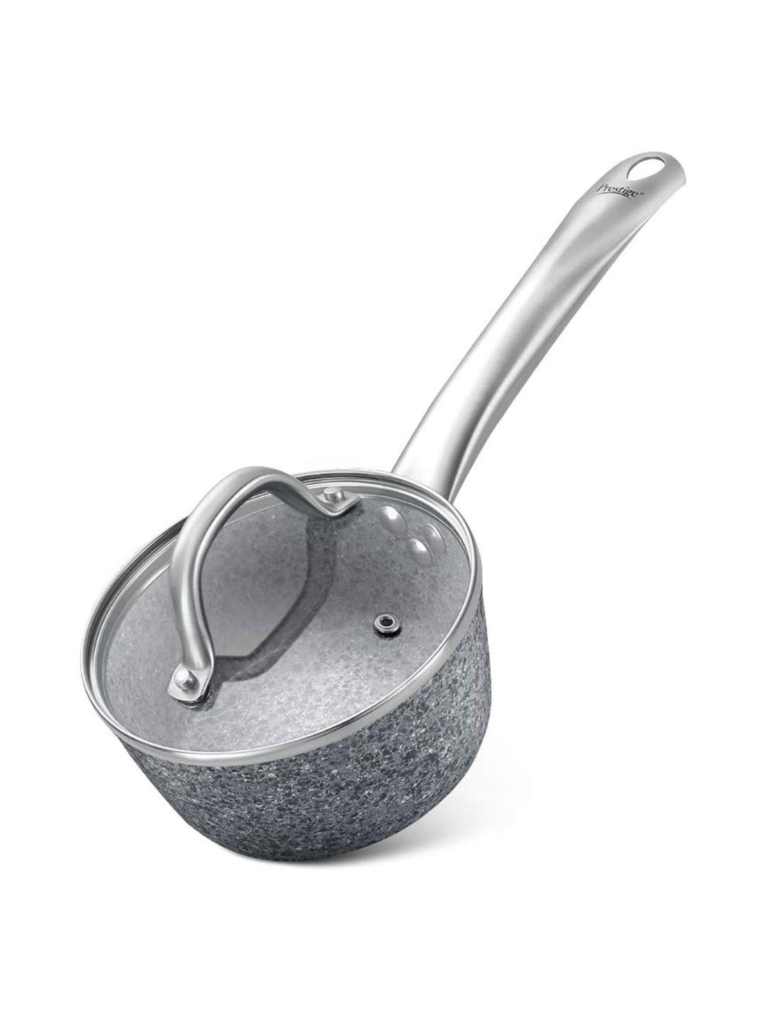 Prestige Stone Series Grey Aluminium Sauce Pan with Lid (2000 ml) - Set of 1