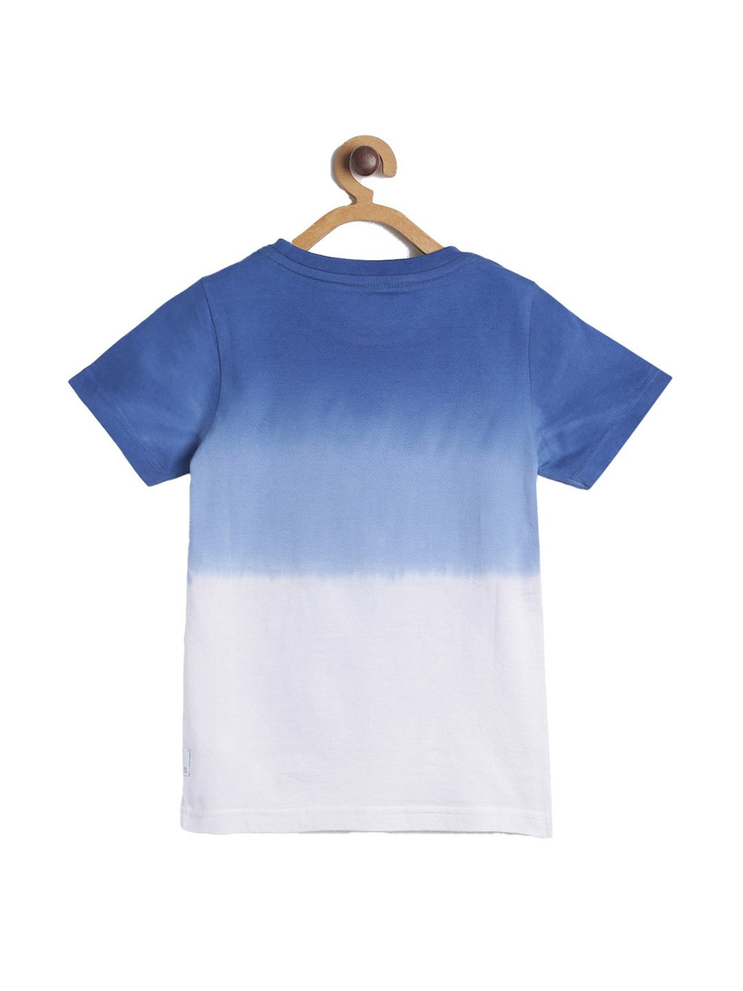 Tales & Stories Kids Blue & White Printed  T-Shirt