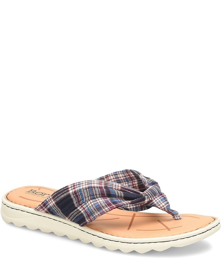 Born Tide Plaid Knot Sandals