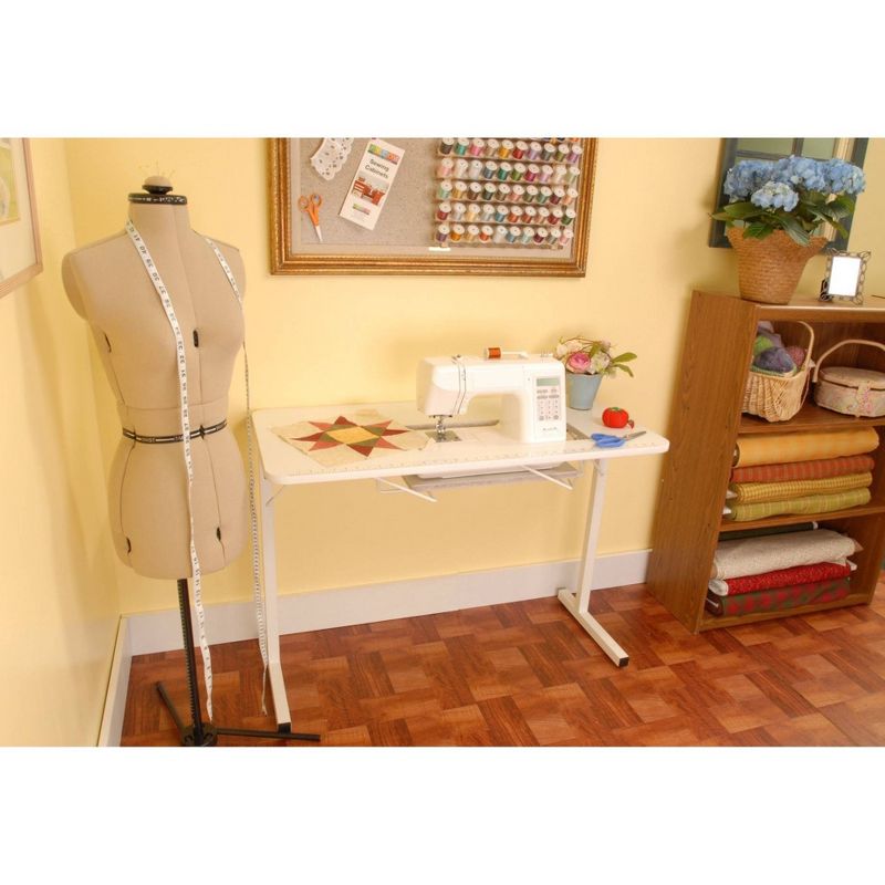 Arrow Cabinets Gidget Folding Sewing and Craft Table White