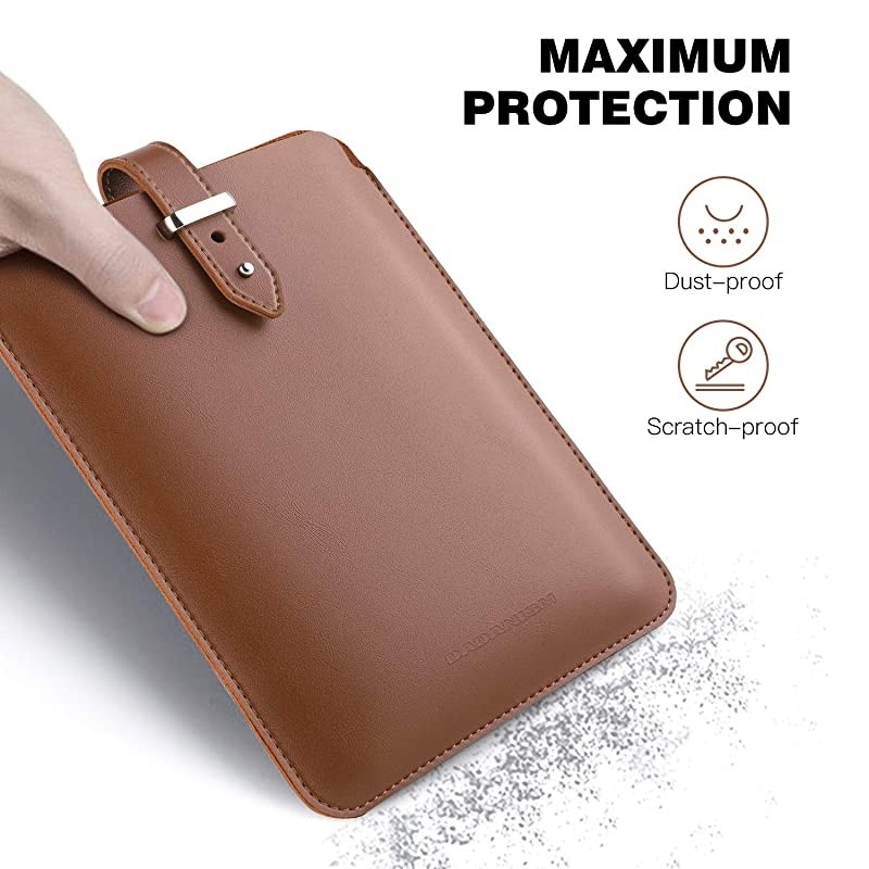 79 Tablet Sleeve Case for iPad Mini 5 2019 Mini 4 3 2 1 Premium PU Leather Pouch Protective Cover Bag Ultra Lightweight Slim EReader Carrying Bag Brown