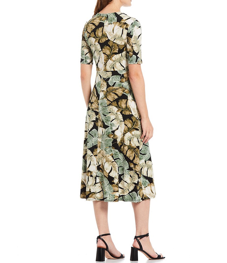 Sugarlips Animal Print Tie Sleeve Ruffle Hem Mini Dress