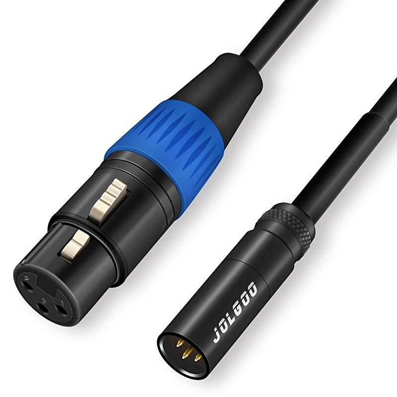Mini XLR Male to XLR Female Audio Cable, 3-pin Mini XLR Male to XLR Female Cable, for BMPCC 4K Camera Video Assist 4K Sharp 8K, 3.3 Feet -