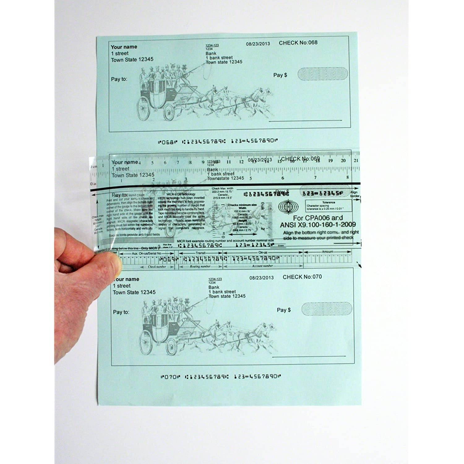 MICR Check Position Gauge Film for All Checks