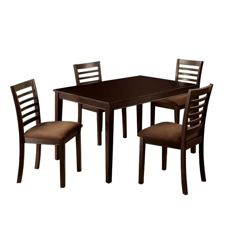 5pc miBasics Glenwood Dining Table Set in Espresso