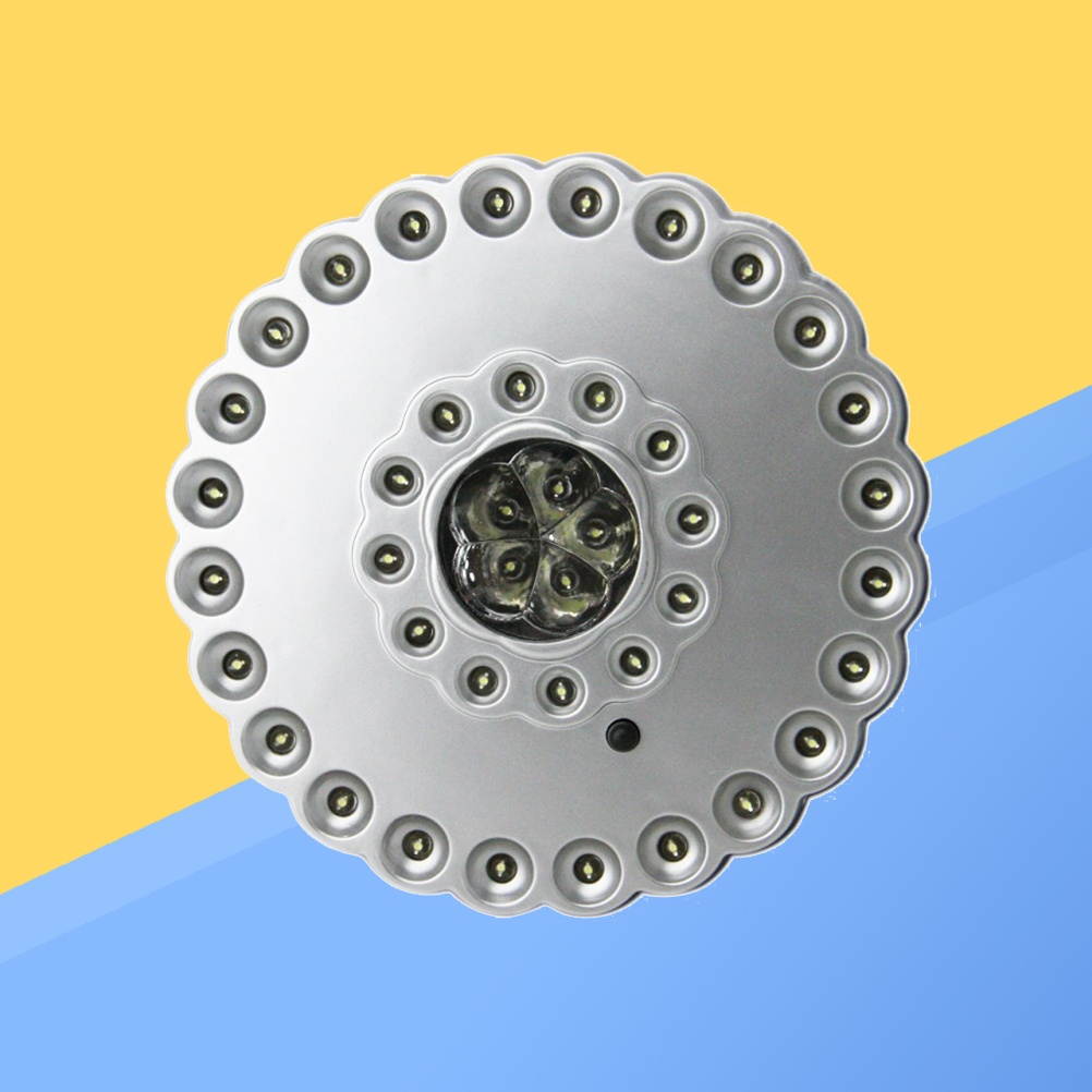 Umbrella Lights Cordless 41 LEDs Lights with Three Lighting Modes for Camping Tents Outdoor Use (Silver)