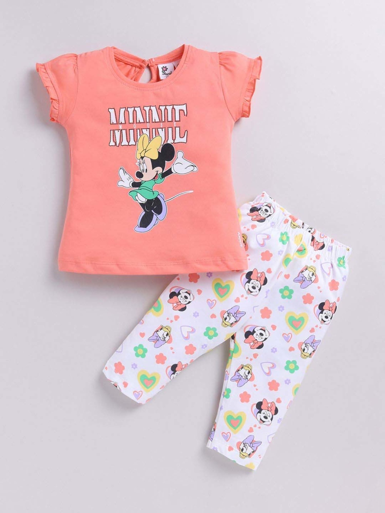 ANNIE Girls Multicolor Cotton Printed Co-ord set