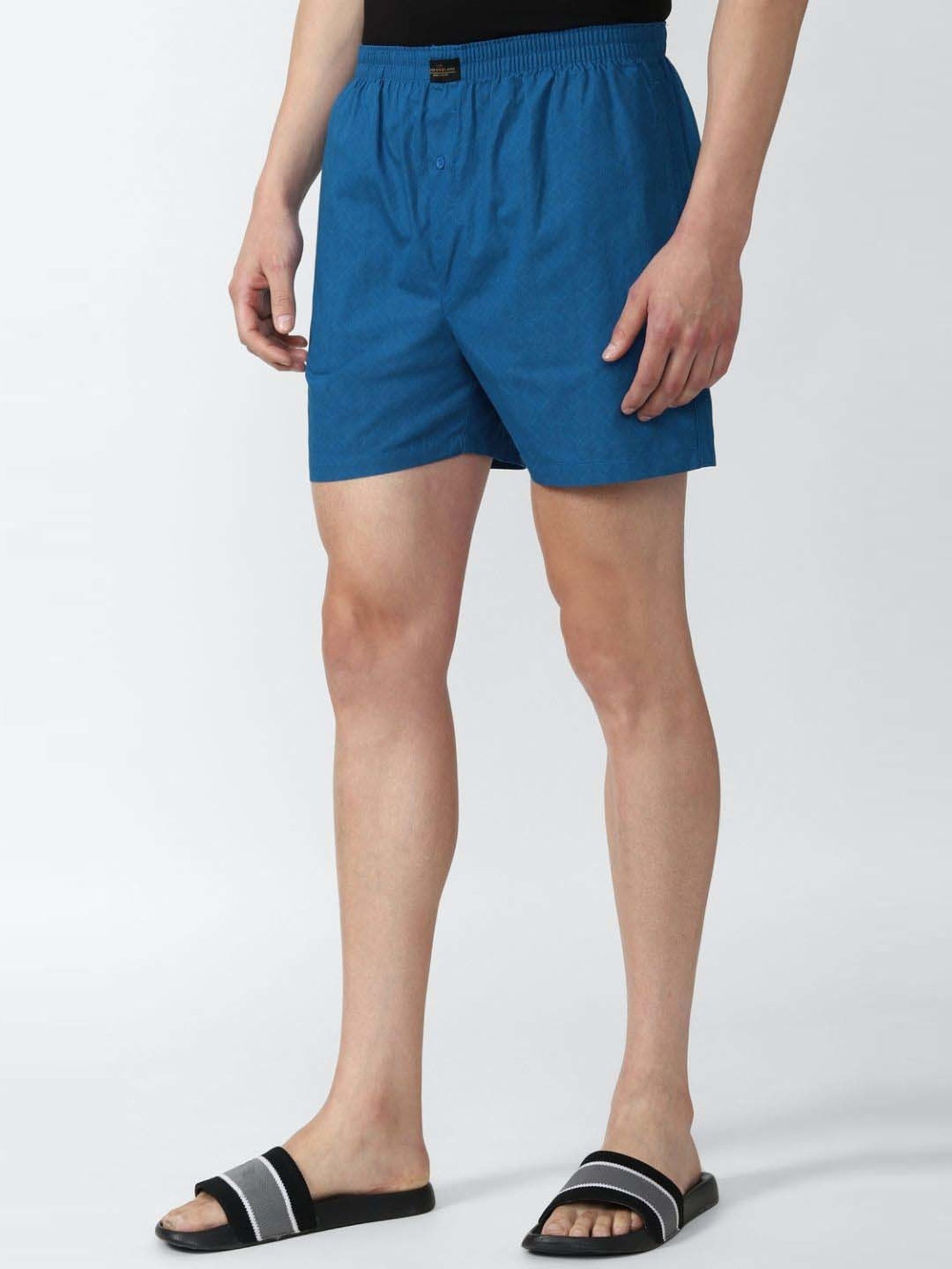 Peter England Blue Cotton Regular Fit Boxers