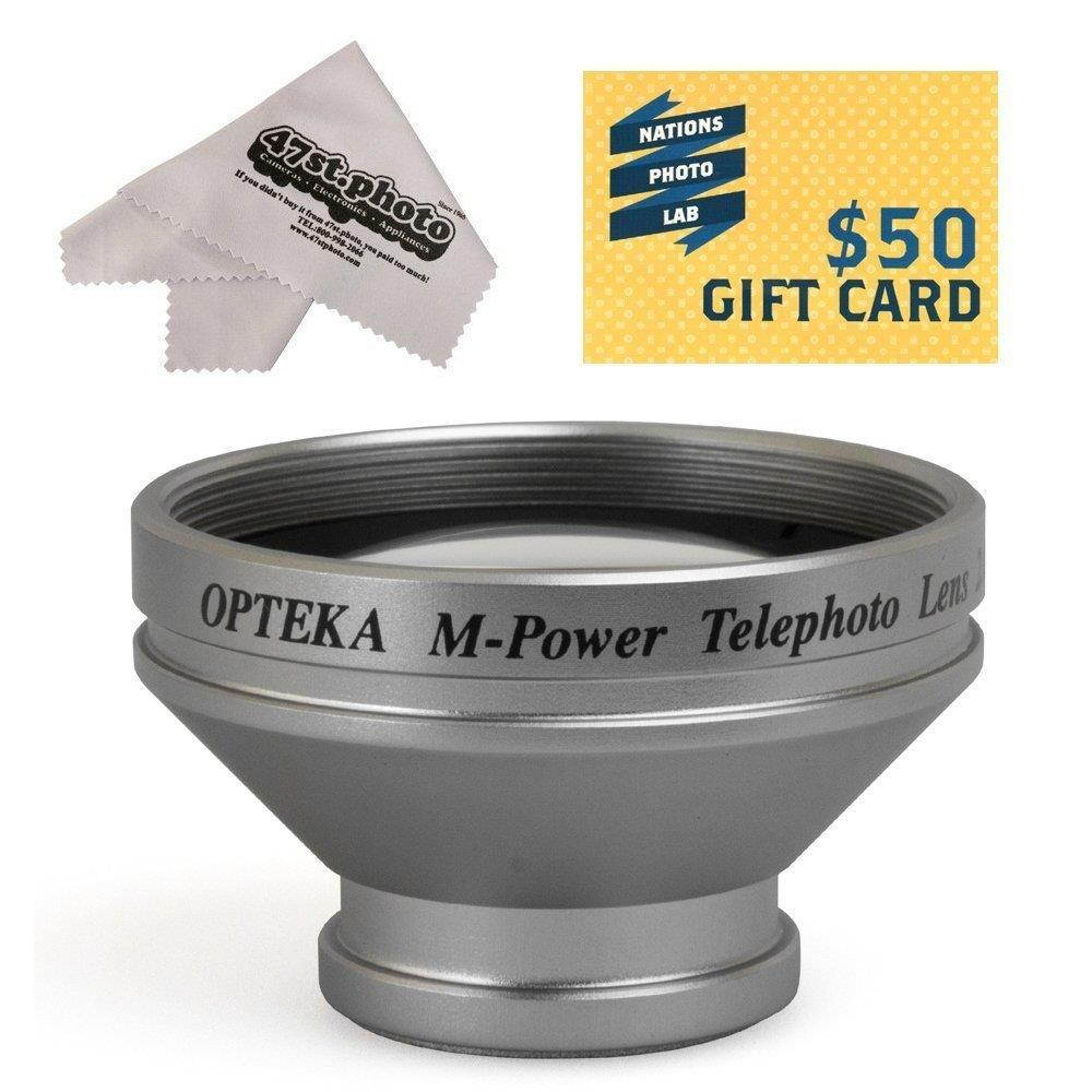 Opteka 2x Telephoto Converter Magnetic Magnet Lens for Sanyo VPC-AZ3EX, VPC-MZ3EX, VPC-S1, VPC-S3, VPC-S4 Digital Camera