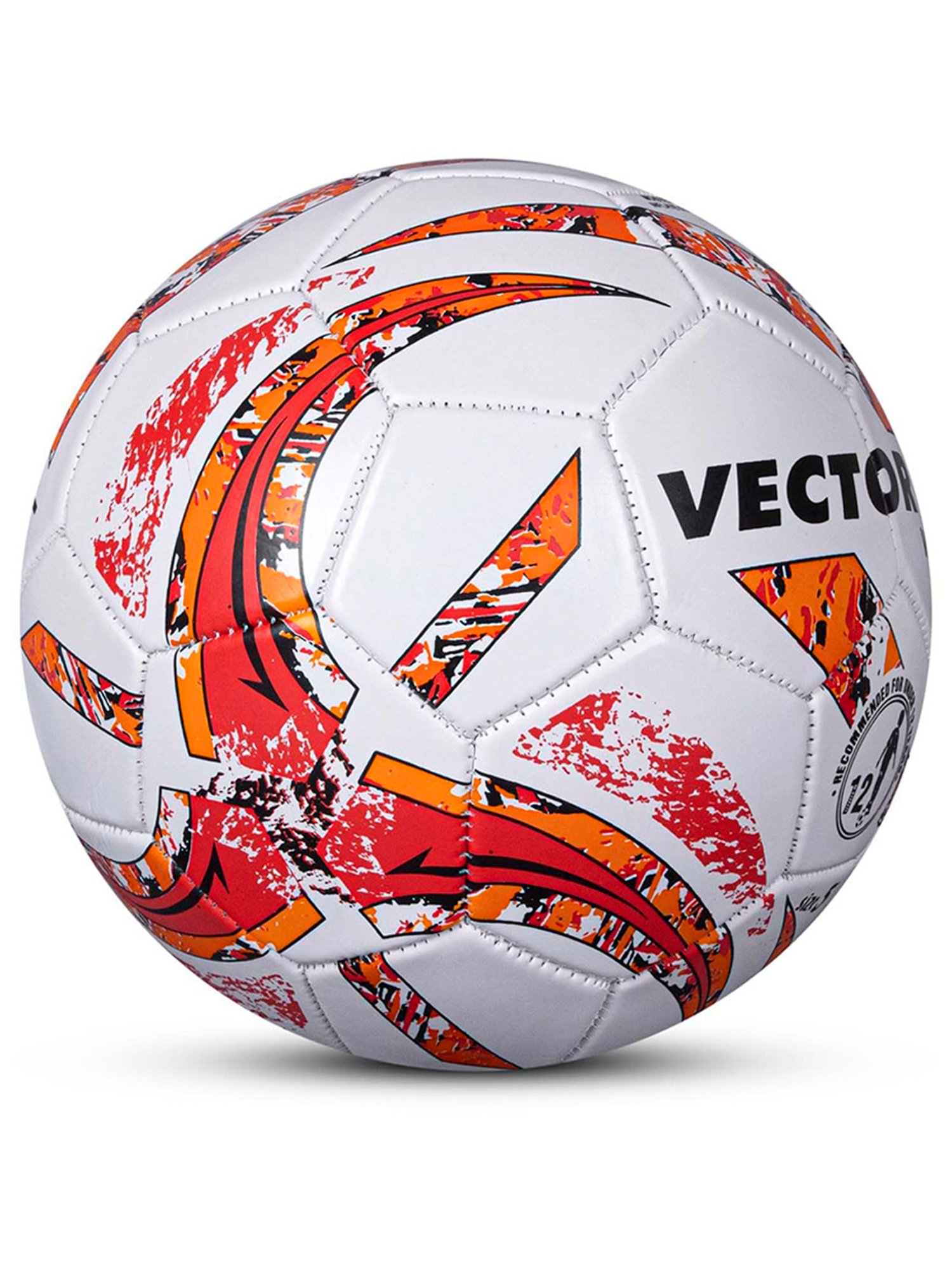 Vector X Varsity PVC Machine Stitched Football (White & Orange) Size - 5