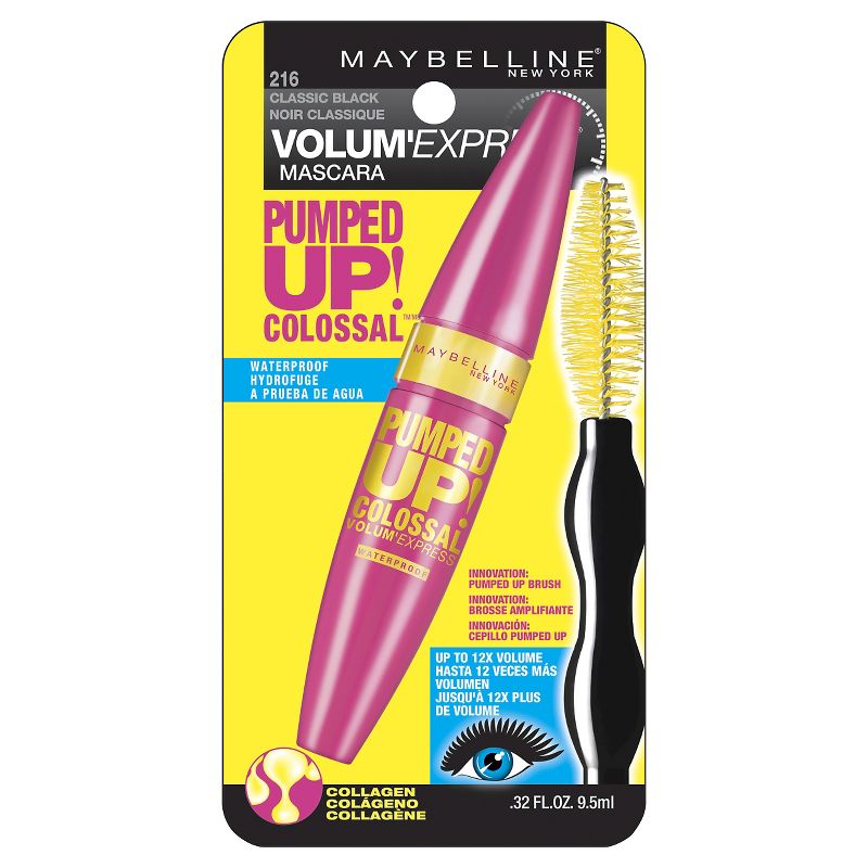 Maybelline Volum' Express Pumped Up! Colossal Mascara - 216 Waterproof Classic Black