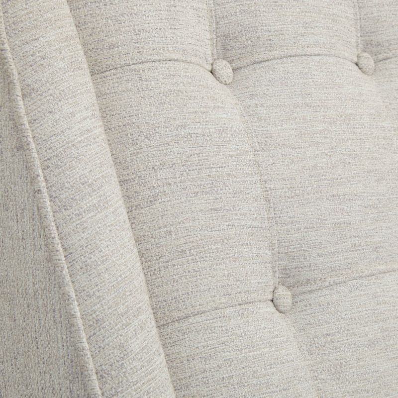 2pc Lillian Rocking/Swivel Chair and Ottoman Set Cream - Angelo:Home