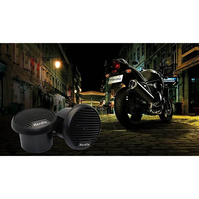 3 Inch Waterproof Marine Speakers 2 Way Full Range Audio Stereo System Motorcycle Speaker with MAX Power 140 W Pair for MotorcycleBoatUTVATVGolf CartsPowersportsCARSPAHottubBlack