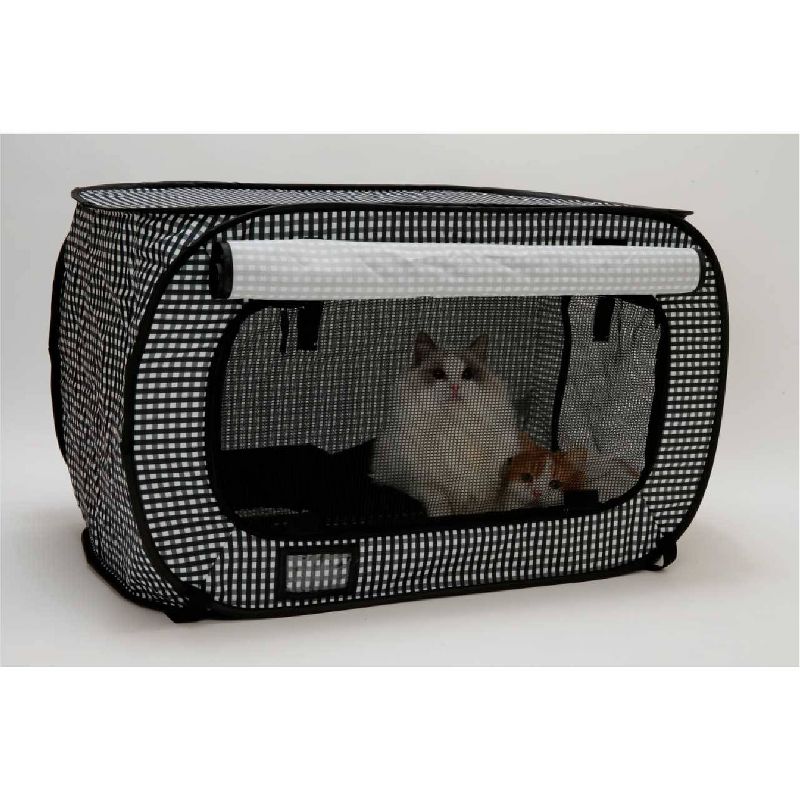 K&H Pet Products 3973 Extra Wide Outdoor Water Resistant Heated Kitty House with 2 Door Flaps Safe Escape For Feral and Outdoor Cats, Olive