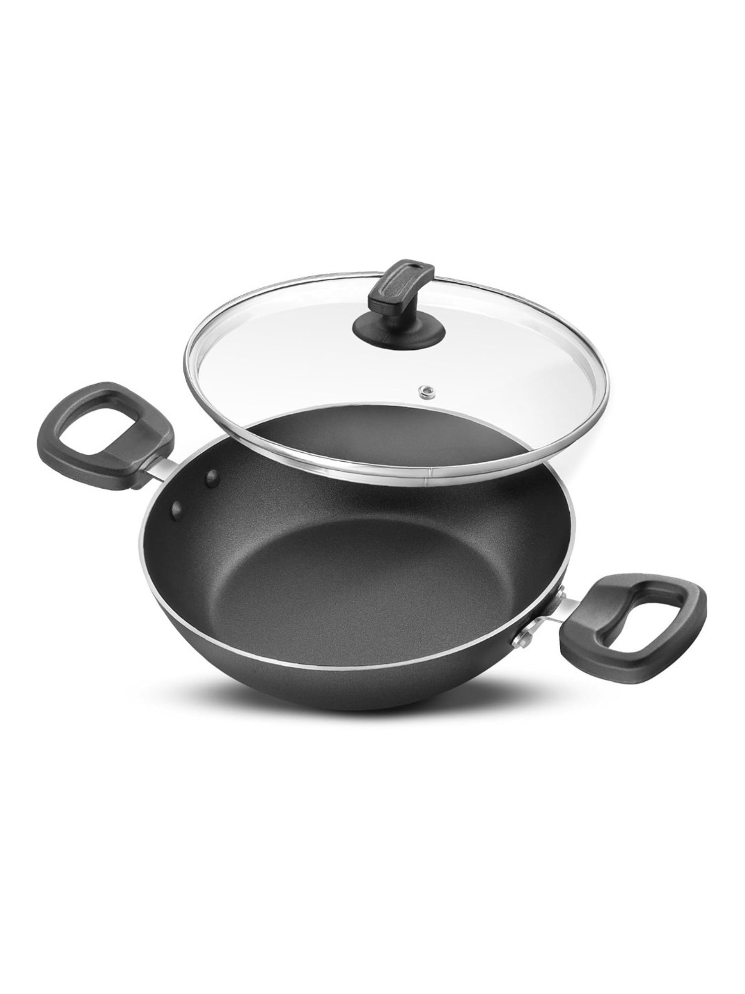 Judge by Prestige Everyday Black Aluminium Kadhai 26 cm with Lid 3.2 L