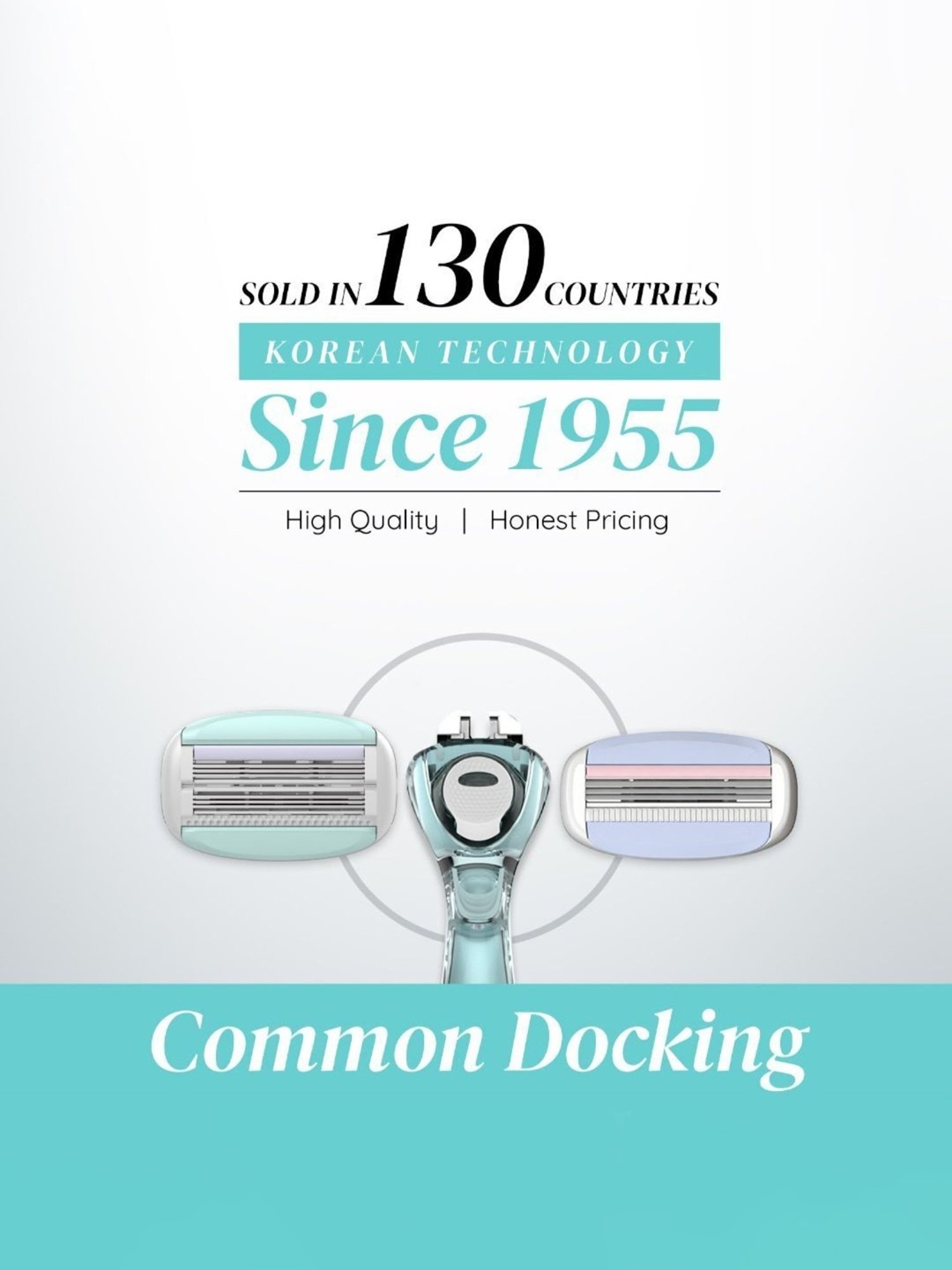 LetsShave Evior 6 Body Razor Blade Refills - Pack of 4 (Pink)