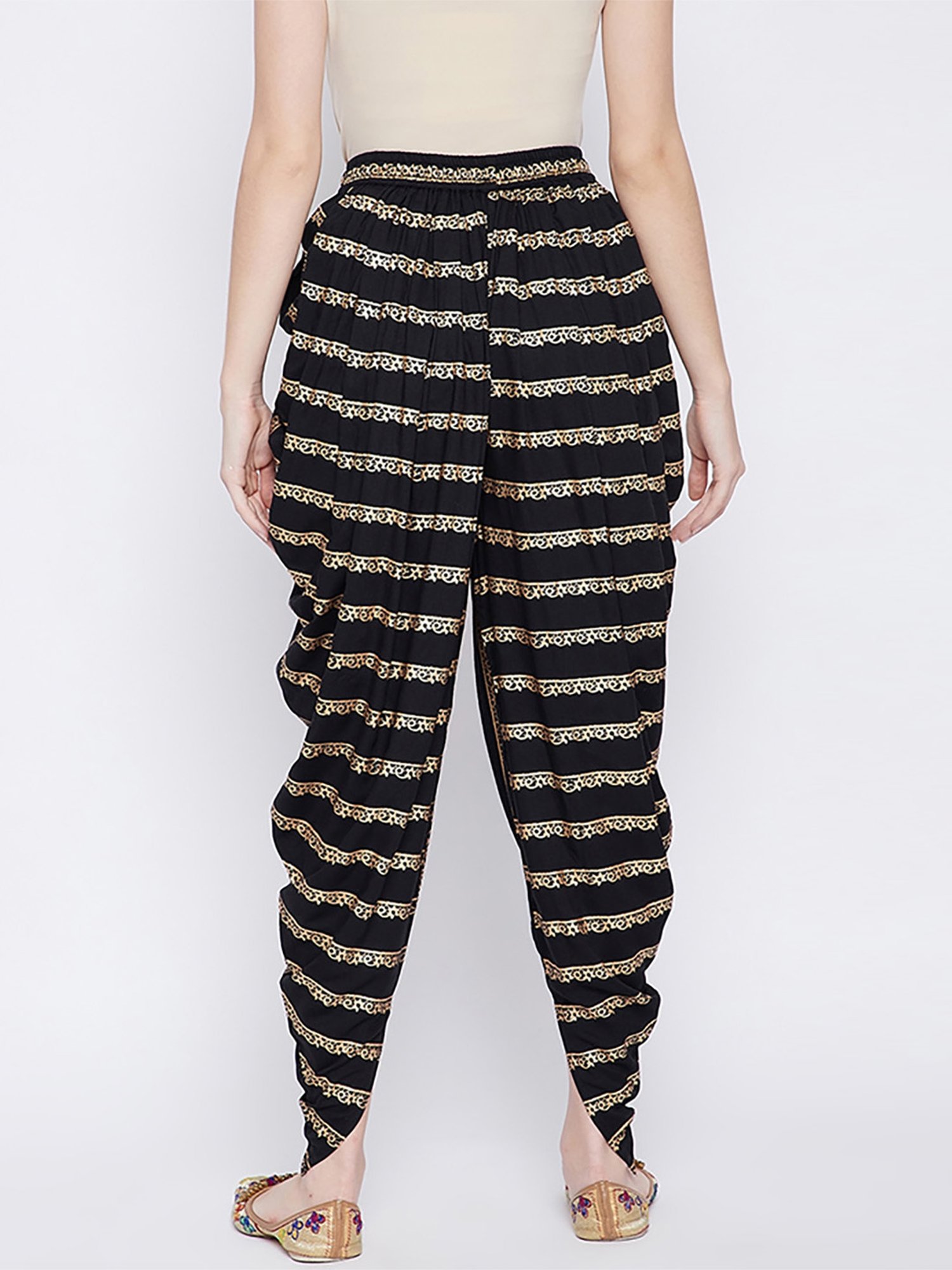 Castle Black Printed Dhoti Pants