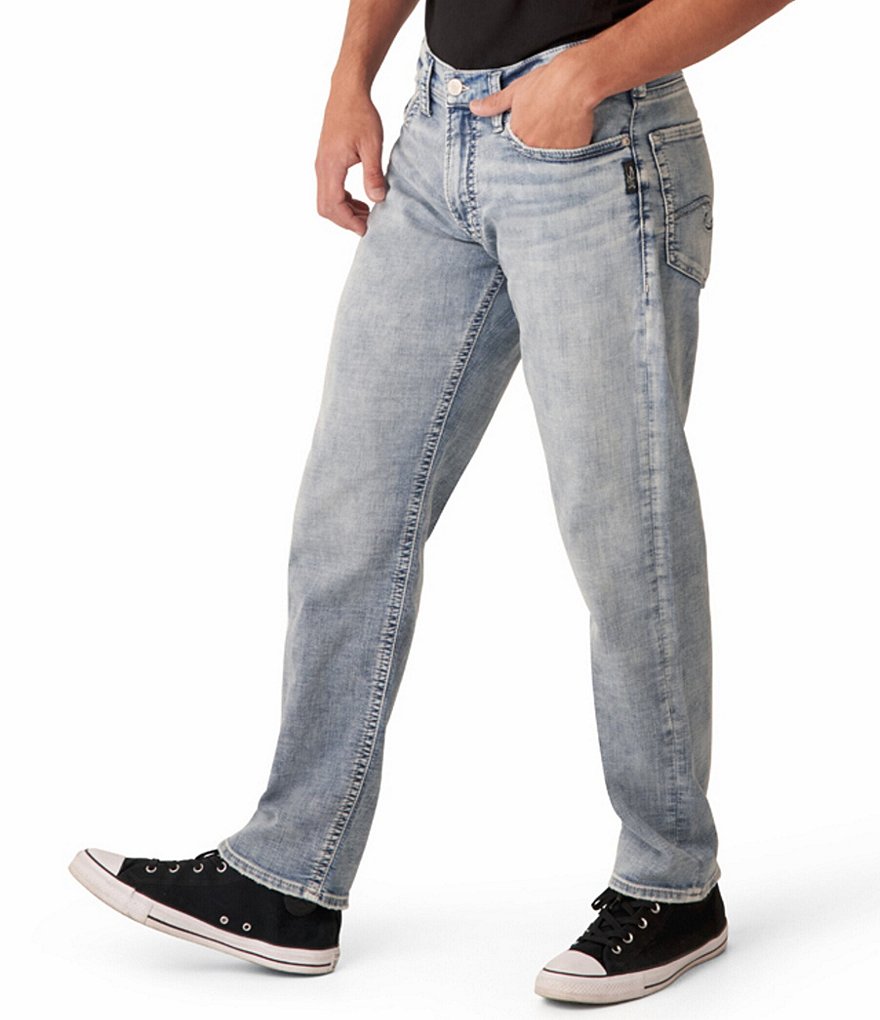 Silver Jeans Co. Eddie Relaxed Light Wash Tapered-Fit Jeans