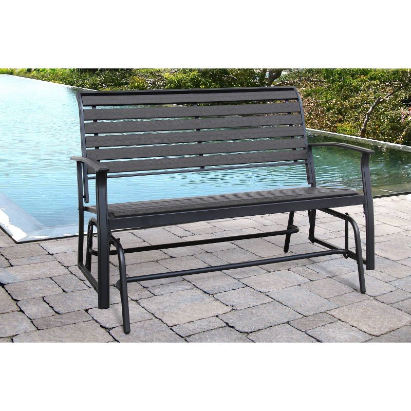 Wood Outdoor Bench in Natural Brown-Pemberly Row