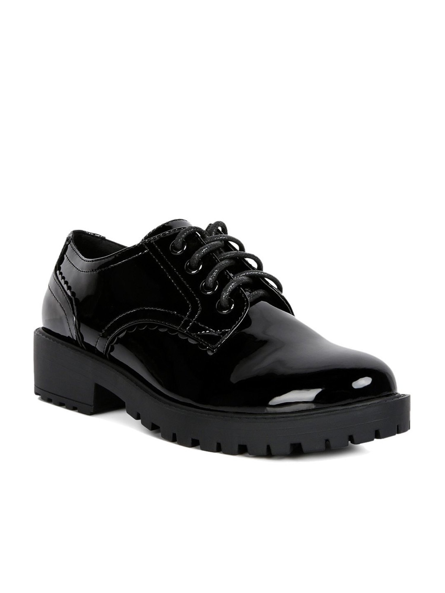 London Rag Women's Black Derby Shoes