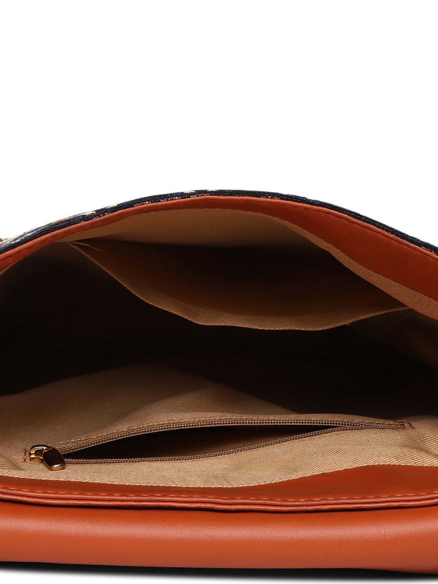 KLEIO Tan Textured Medium Sling Handbag