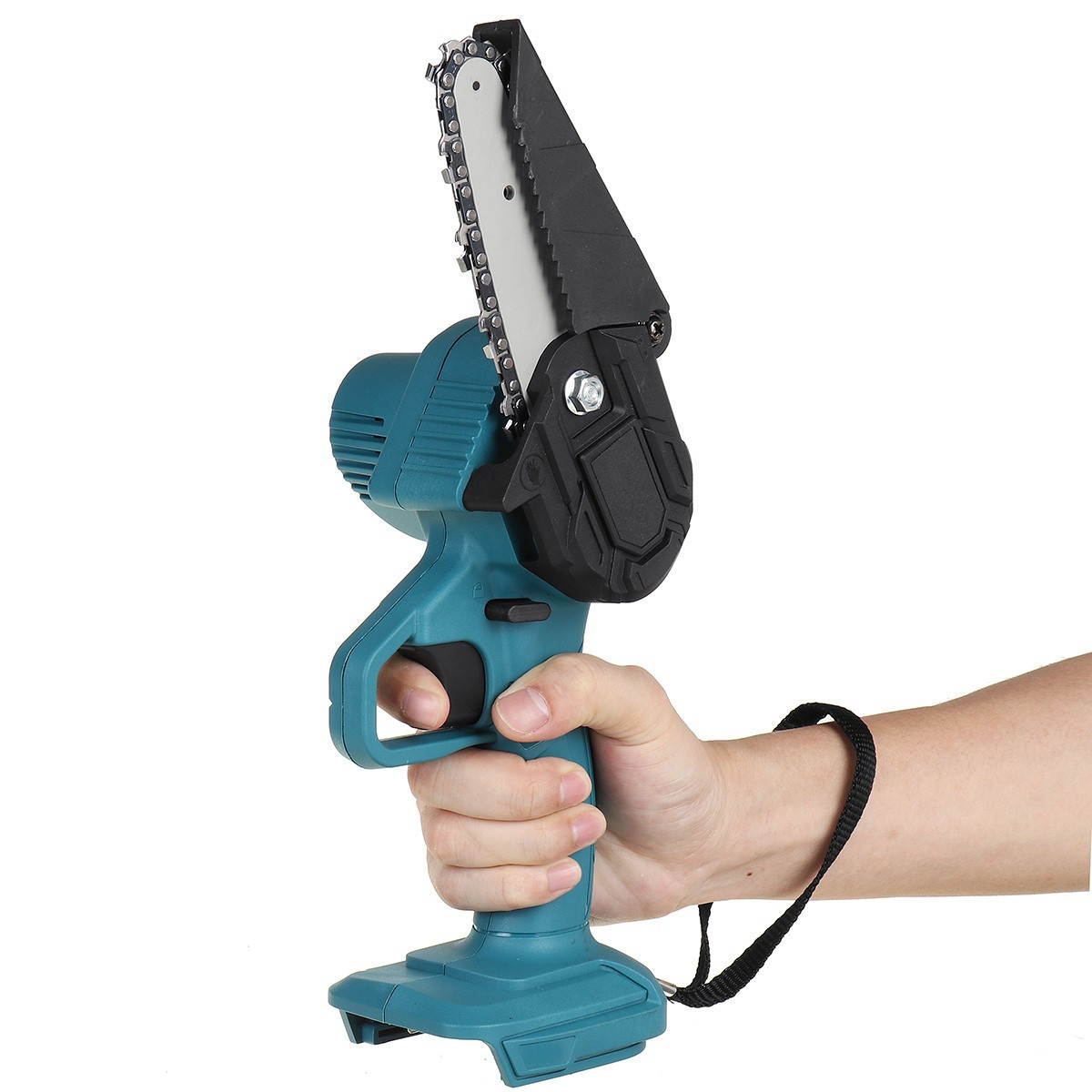 4Inch Portable Electric Chain Saws Woodworking Tool Wood Saw Cutter Chainsaw For Makita 18V Battery-Blue