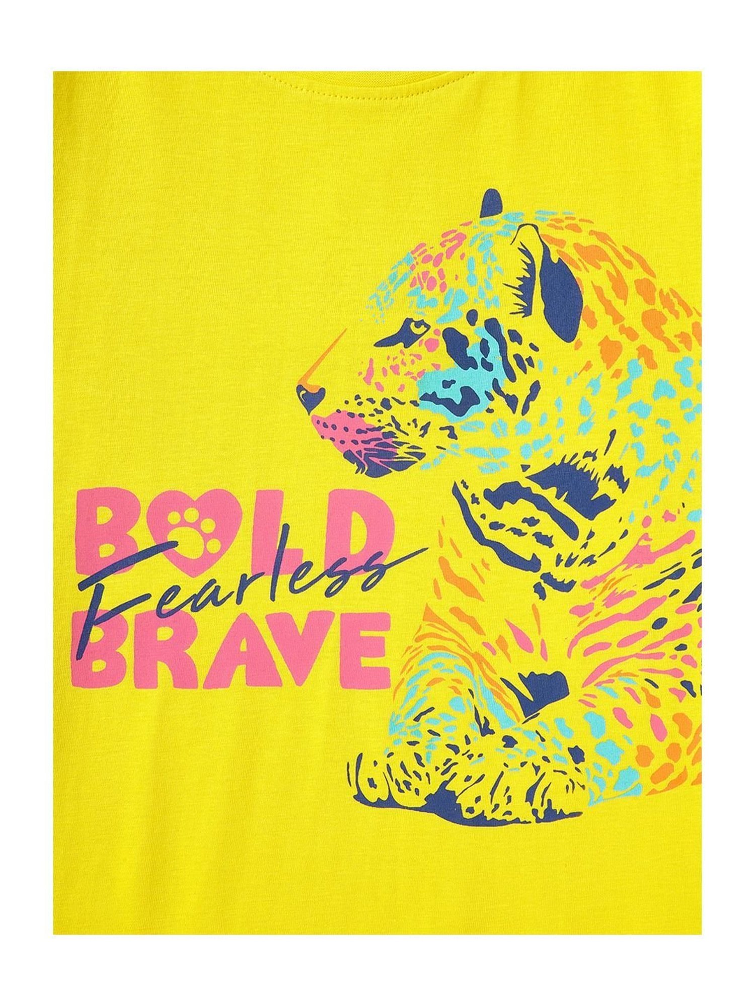 Cub McPaws Kids Multicolor Cotton Printed T-Shirt (Pack of 3)