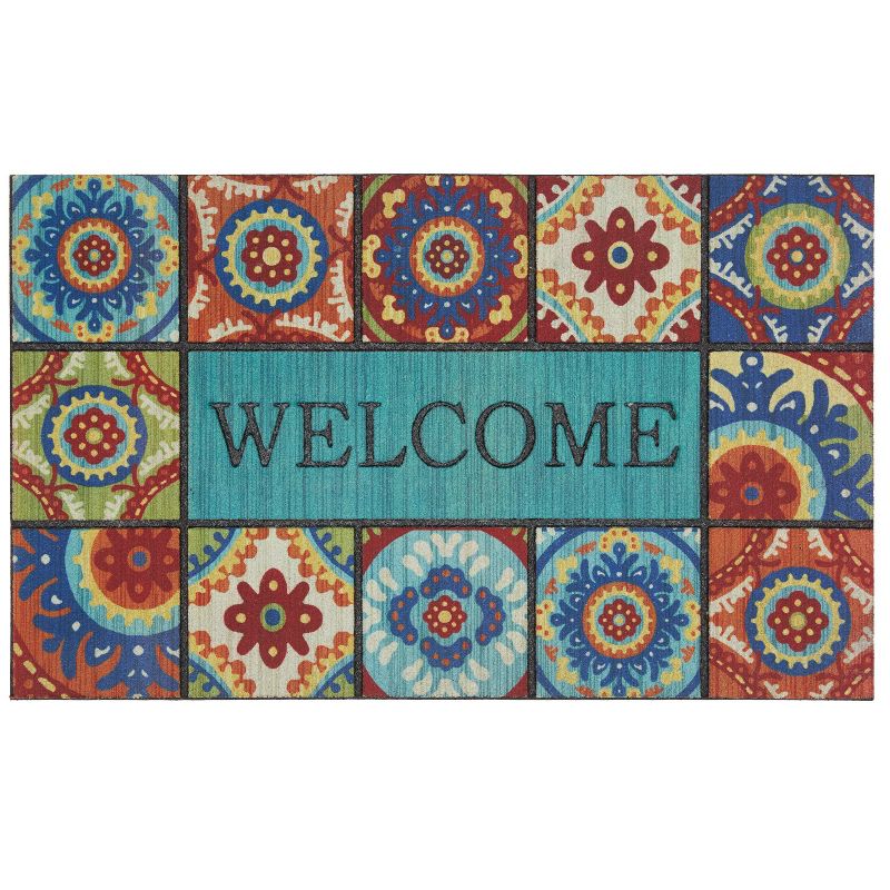 1'6"x2'6" Doorscapes Mat Welcome Exotic Tiles - Mohawk