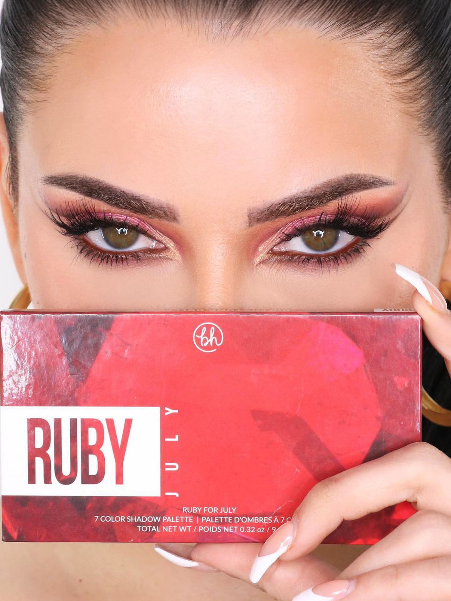 BH Cosmetics 7 Color Shadow Palette Ruby for July - 9 gm