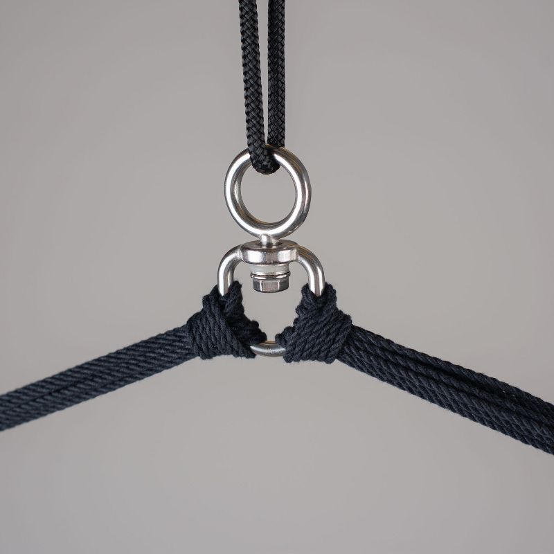 La Siesta HAL21-19 Organic Machine Washable Cotton Kingsize 2 Person 360 Degree Swivel Hammock Chair with 55 Inch Bamboo Spreader Bar, Zebra