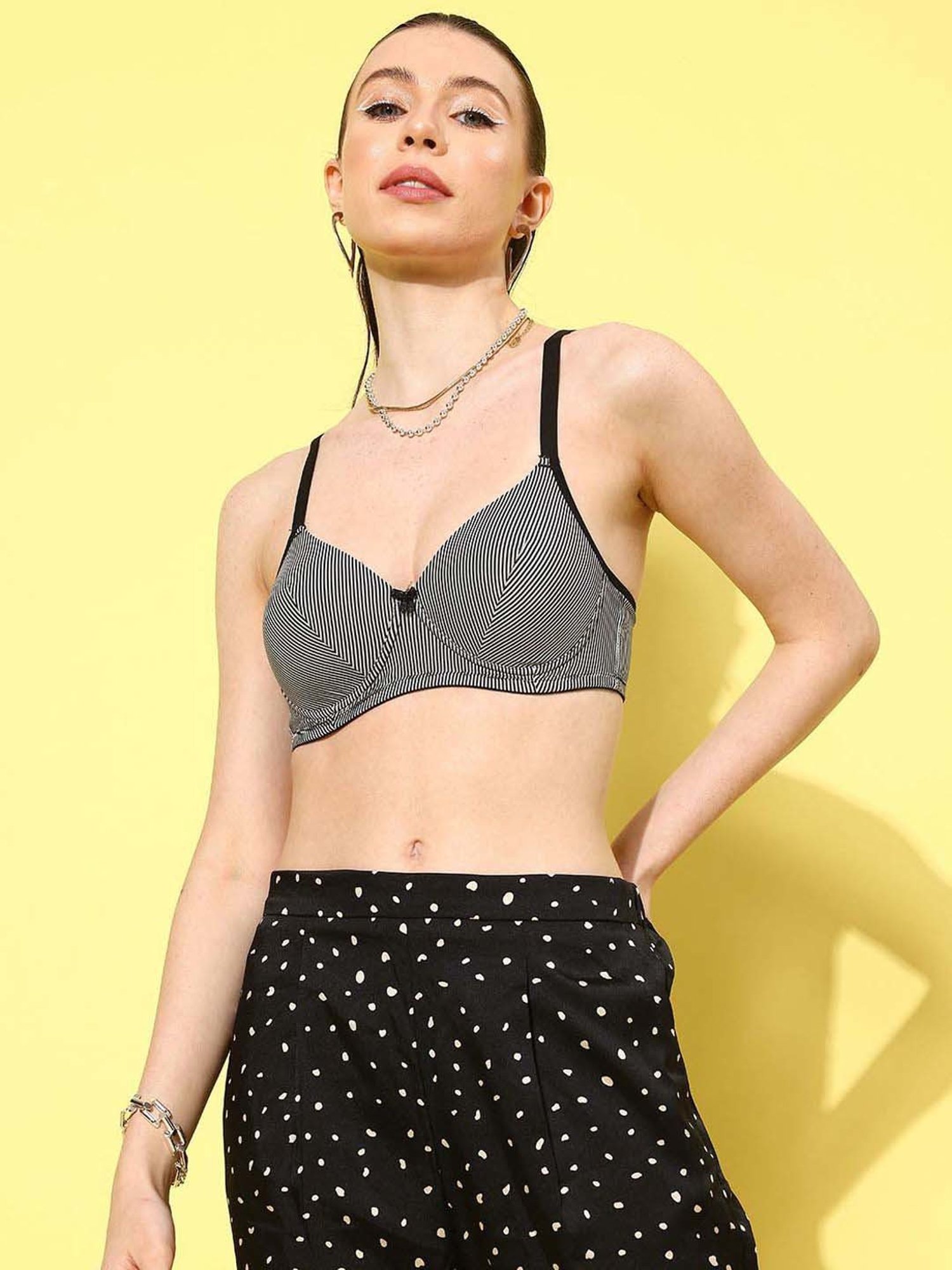 Leading Lady Grey Printed T-Shirt Bra
