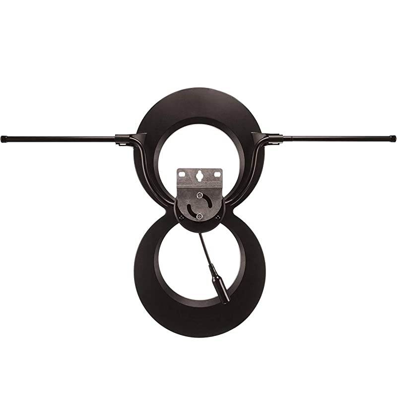 MAX-V UHF/VHF Indoor/Outdoor Antenna, 60+ Mile Range, 4K Ready - C2MVB