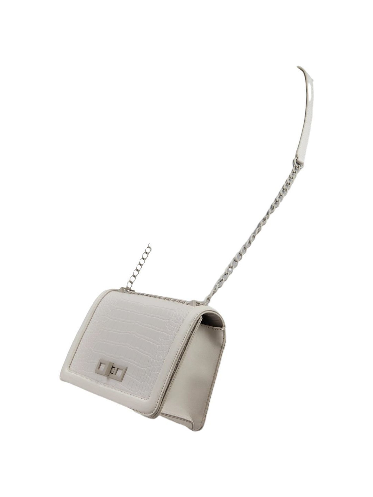 Call It Spring White Textured Small Sling Handbag