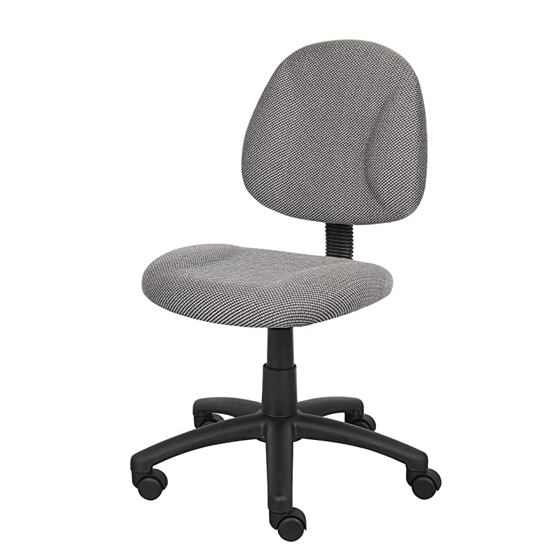Perfect Posture Delux Fabric Task Chair without Arms in Grey