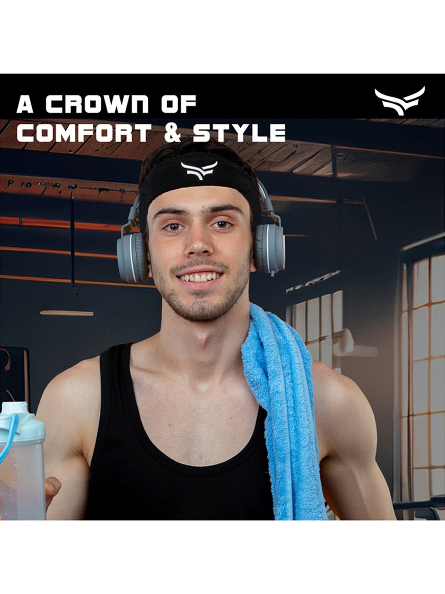 Xtrim Unisex Head Band (Black) Size - Free Size