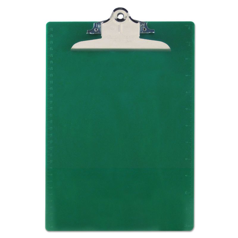 Saunders Recycled Plastic Clipboards 1" Clip Cap 8 1/2 x 12 Sheets Green 21604