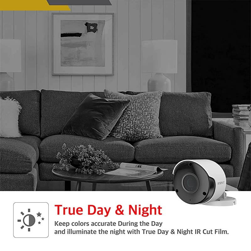 SDC89445BF 5MP CCTV Surveillance Weatherproof Bullet Security Camera 82ft IR Distance Plastic Housing 36mm Lens 104&deg; Wide Angle