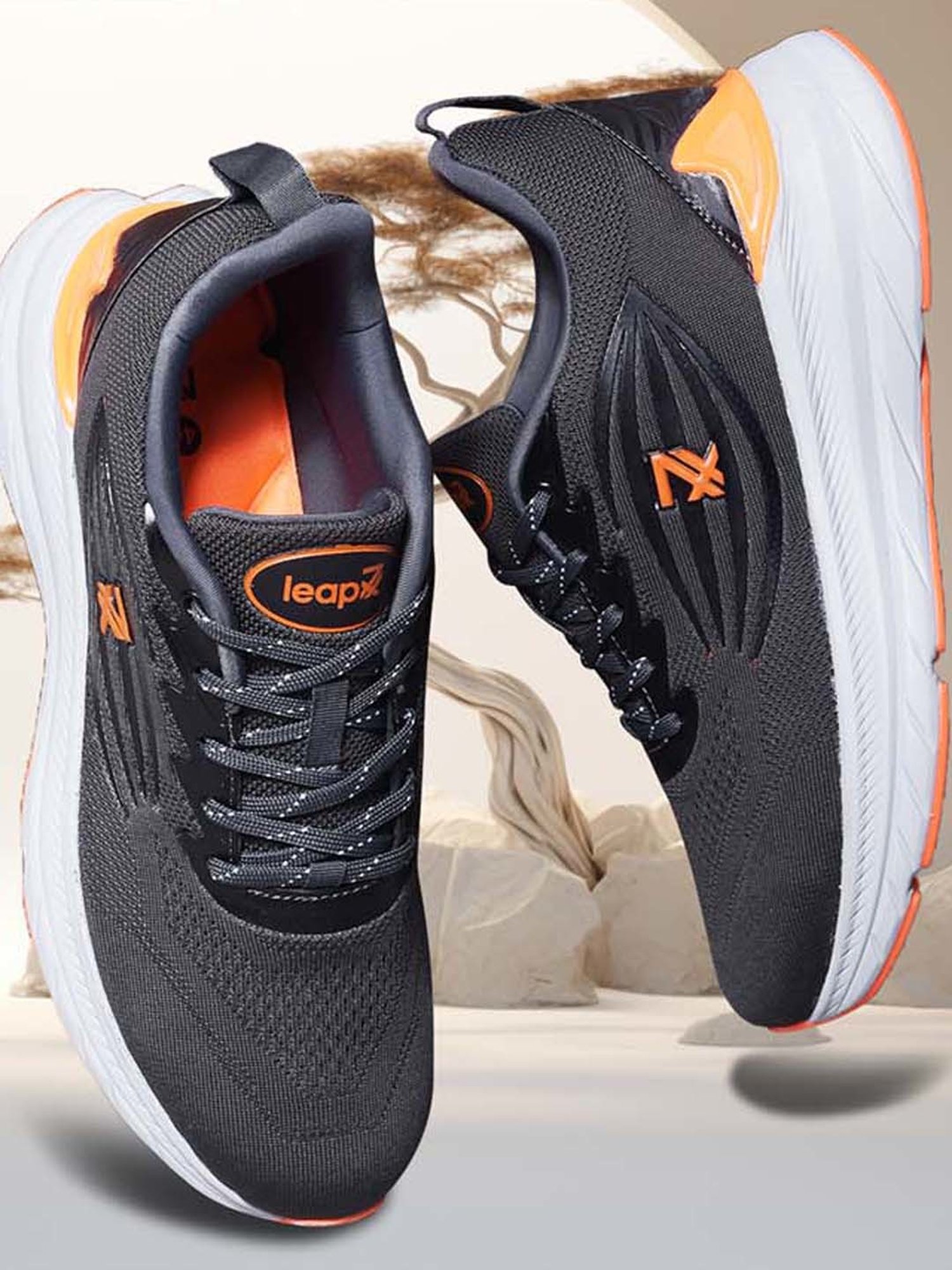 Leap7X by Liberty Men's Grey Running Shoes