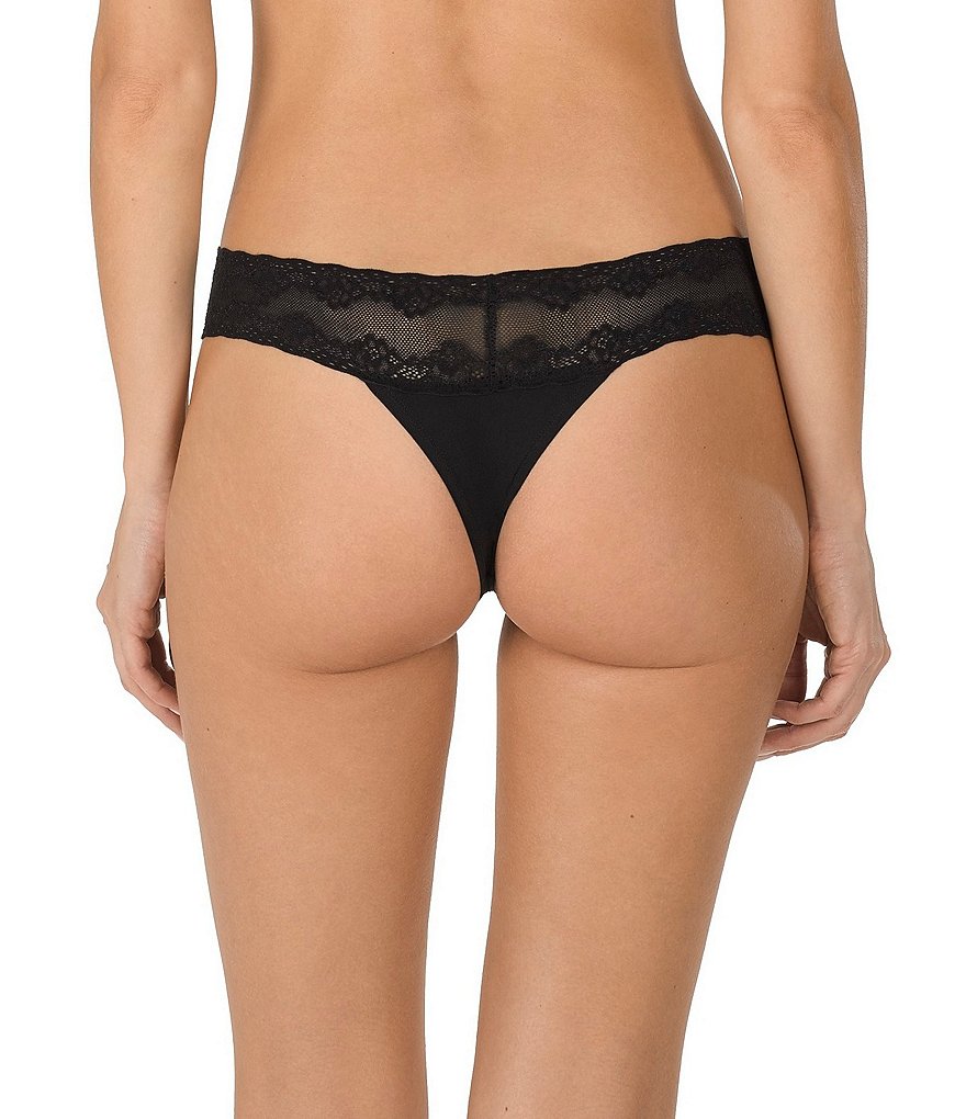 Natori Bliss Perfection Lace Trim Thong 3-Pack