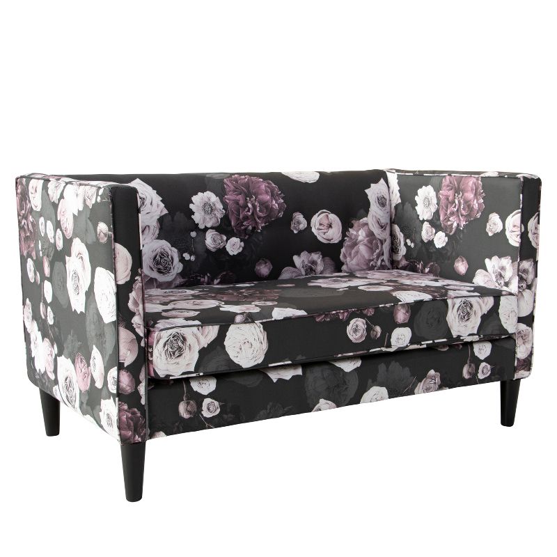 Druld Tufted Loveseat Tufted Leather Brown - Inspire Q