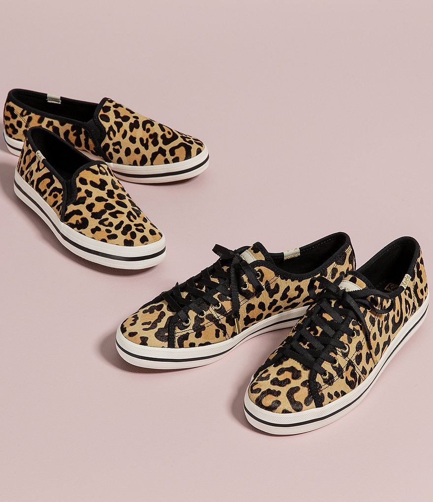 Keds Keds x kate spade new york Kickstart Leopard Print Lace-Up Sneakers