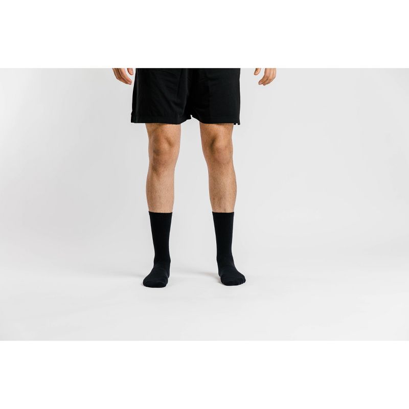Pair of Thieves Men's 3pk Crew Athletic Socks - Black 13-15