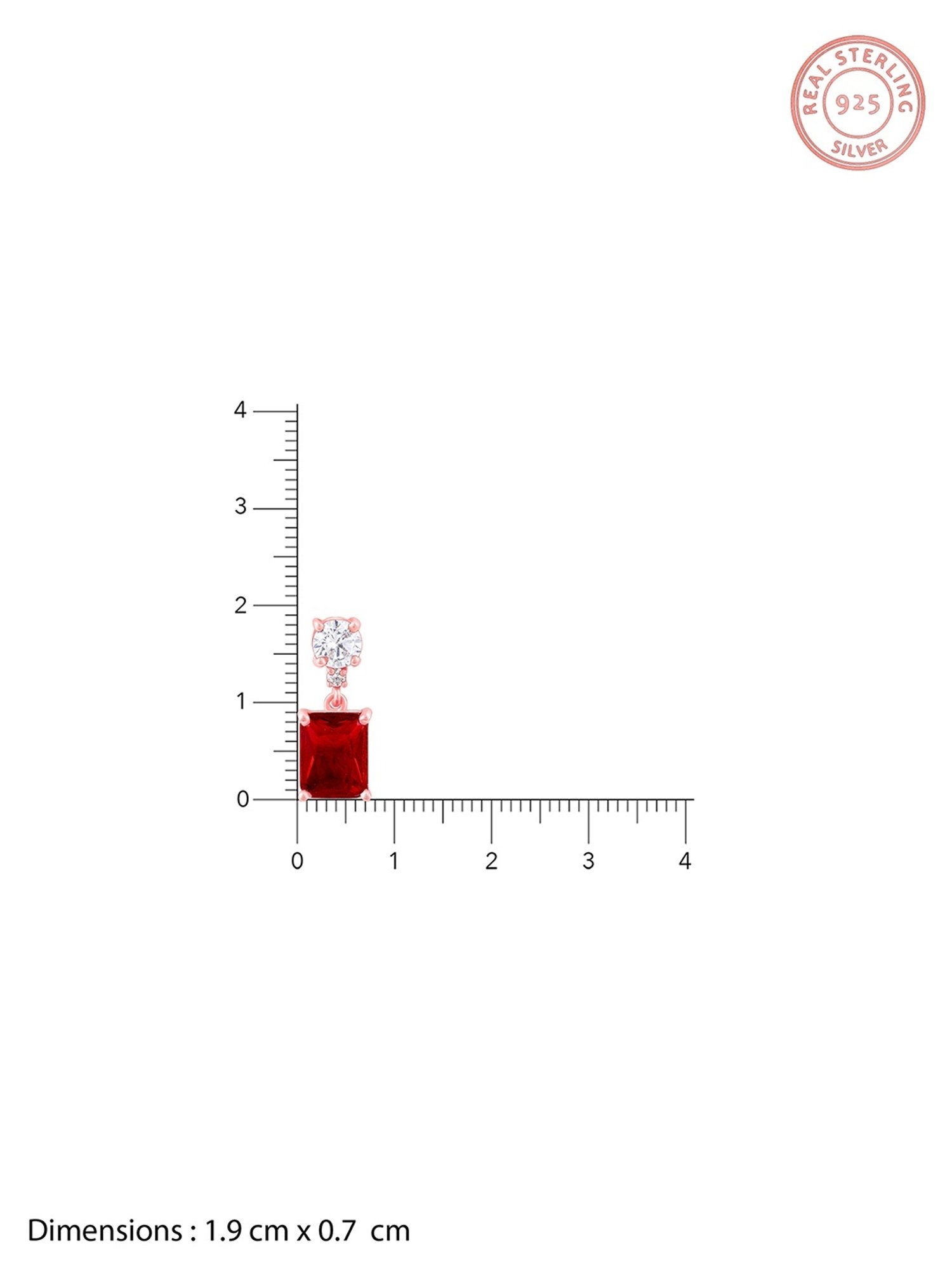 GIVA 92.5 Sterling Silver Rose Gold It's You Drop Earrings