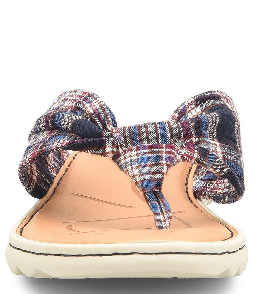 Born Tide Plaid Knot Sandals